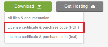 Purchase Code Activation